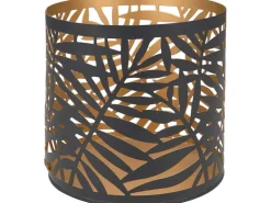 Teelichthalter Dark Wonder Ø 13 cm x 12 cm Schwarz-Gold* Laternen