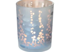 Teelichthalter Fisch Glas Ø 10 cm x 12,5 cm Blau* Dekorative Figuren