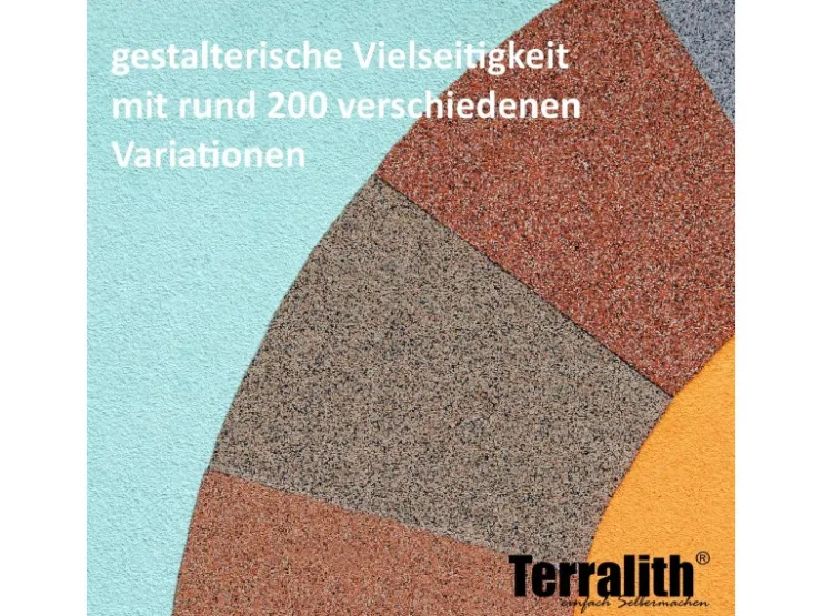 Terralith Buntsteinputz Mosaikputz 2mm -15 kg- BSP113 Rosa Schwarz* Außen-Fassadenfarben