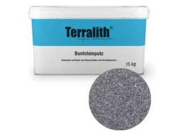 Terralith Buntsteinputz Mosaikputz 1mm -15 kg- BSP1081 Schwarz* Außen-Fassadenfarben