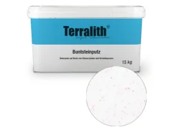Terralith Buntsteinputz Mosaikputz 1mm -15 kg- BSP1121 Weiss Rosa* Außen-Fassadenfarben