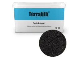 Terralith Buntsteinputz Mosaikputz 2mm -15 kg- BSP30 Schwarz* Außen-Fassadenfarben