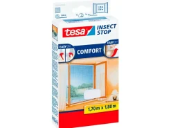 Tesa Fliegengitter Fenster mit Klettband Comfort 180 cm x 170 cm