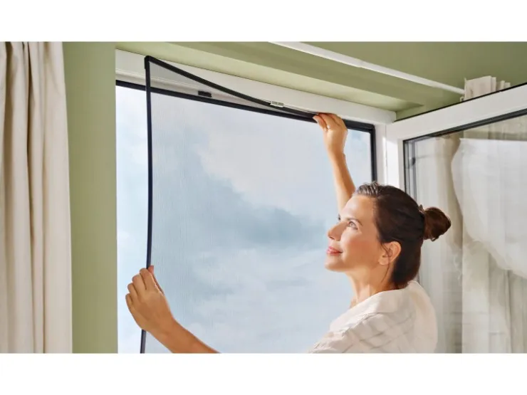 Tesa ® Insect Stop Insektenschutz Anklipsrahmen für Fenster 1,00 m x 1,20 m