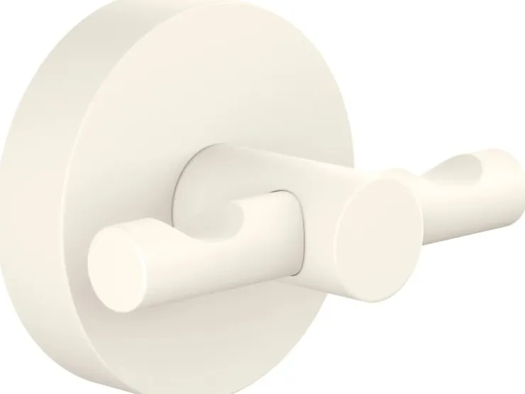 Tesa Moon White Bademantelhaken Matt inkl. Klebelösung