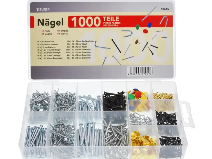 Tifler 1000 Nägel In Sortimentsbox