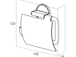 Tiger Toilettenpapierhalter Tune mit Deckel Metall gebürstet-* Klebefolien