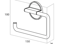 Tiger Toilettenpapierhalter Tune Metall gebürstet-