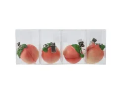 Tischdeckenbeschwerer mit Clips Pfirsich 4-er Set Polyresin Orange-Grün* Ostern|Tischdecken