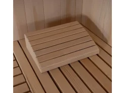 Home Deluxe Traditionelle Sauna SKYLINE BIG Tannenholz Natur XL mit Kunststeinwand* Sitzbänke