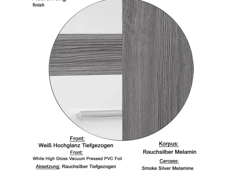 Trendteam Kommode Set-One 80 cm x 31 cm x 37 cm Weiß FSC®* Kommode