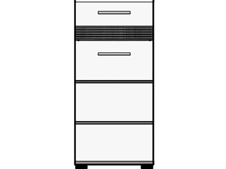 Trendteam Kommode Set-One 80 cm x 31 cm x 37 cm Weiß FSC®* Kommode