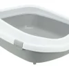 Trixie Katzentoilette Primo XXL mit Rand 56 × 25 × 71 cm Grau/Weiß