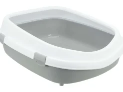 Trixie Katzentoilette Primo XXL mit Rand 56 × 25 × 71 cm Grau/Weiß
