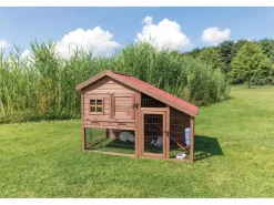 Trixie Kleintierstall Natura mit Freilaufgehege 151 cm x 107 cm x 80 cm Braun