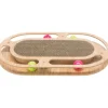 Trixie Kratzpappe mit Spielzeug Katzenminze Holz 4 cm × 46 cm × 25 cm* Katzenbedarf