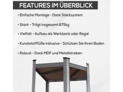 Tronitechnik Schwerlastregal Kellerregal Lagerregal 40 X 40 X 70 X 70 X 180 Cm Stahlgestell Bis 875 Kg 5 Ablagen