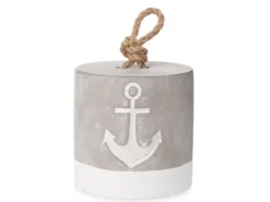 Türstopper Anker Beton Ø 10 cm x 10 cm Grau-Weiß Gewischt* Dekorative Figuren