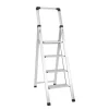 TRUTZHOLM Alu Trittleiter 4 Stufig Klappbar mit Handlauf 150kg Silber* Klapptritte