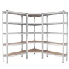TRUTZHOLM Regalsystem 3 Teilig 1x Eckregal 180x75x75x30x30 cm Und 2x Lagerregal 180x90x30 cm 2625 kg