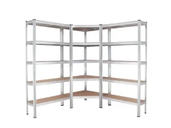 TRUTZHOLM Regalsystem 3 Teilig 1x Eckregal 180x75x75x30x30 cm Und 2x Lagerregal 180x90x30 cm 2625 kg