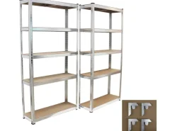 TRUTZHOLM Steckregal 180x90x30 cm 2er Set Schwerlastregal 875kg