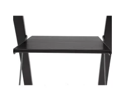 TRUTZHOLM Trittleiter 2 Stufig Klappbar bis 150 kg Alu Anti Rutsch Trittflächen TÜV GS Schwarz