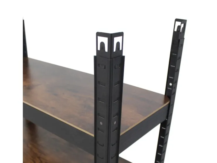 TRUTZHOLM Wohnzimmerregal 150x75x30 cm Dunkel Traglast 650 kg* Regale Schwarz|Metallregale