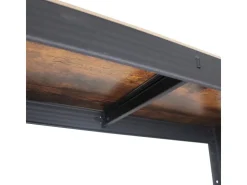 TRUTZHOLM Wohnzimmerregal 150x75x30 cm Dunkel Traglast 650 kg* Regale Schwarz|Metallregale