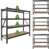 TRUTZHOLM 4x Schwerlastregal Emil 180x190x60 cm 3200 kg Stahl Stecksystem 4 Fachböden