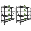 TRUTZHOLM 2x Schwerlastregal Enno 180x190x60 cm 3200 kg Stahl Stecksystem 4 Gitterböden
