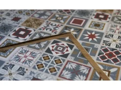 Tulup PVC Fliesen Selbstklebende 30 cm x 30 cm Set von 9 Klassische Klebefliesen Vinyl Bodenfliesen Klebefliesen für Küche Orientalisches Mosaik* Mosaik