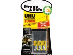 UHU Alleskleber Super Strong & Safe 3 x 1 g minis* Bastelkleber