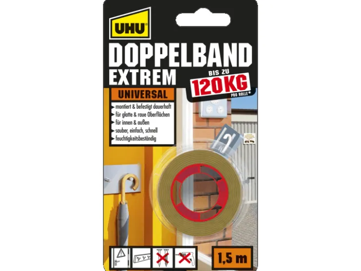 UHU Doppelband extrem 1,5 m* Zierprofile