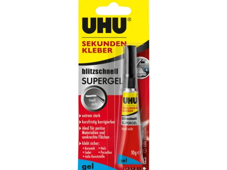 UHU Sekundenkleber Blitzschnell Supergel 10 g* Bastelkleber