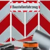 UvV Set Kfz Warnmarkierung 4 x Klebefolie & Baustellenfahrzeug & LED Blitzer
