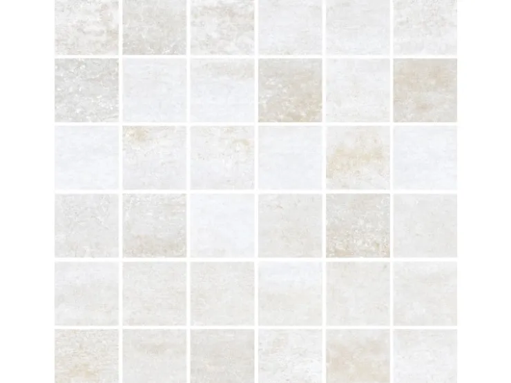 Vabene Mosaikfliese Allora Due Bianco Feinsteinzeug 30 cm x 30 cm* Mosaik