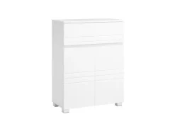 Vasagle Badezimmerschrank mit Schublade und Regal 30 cm x 60 cm x 80 cm Weiß* Regale Massivholz|Regal Weiß