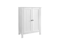 Vasagle Badezimmerschrank mit 2 Türen 30 cm x 60 cm x 80 cm Weiß* Regale Massivholz|Aufbewahrung