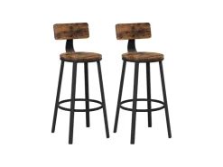 Vasagle Barhocker 2er Set Braun-Schwarz* Hocker