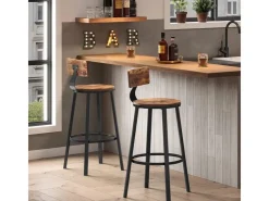Vasagle Barhocker 2er Set Braun-Schwarz* Hocker