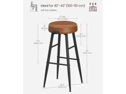 Vasagle Barhocker 2er-Set Braun* Möbelserien