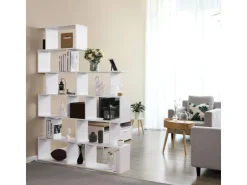 Vasagle Bücherregal 6 Ebenen 24 cm x 70 cm x 190,5 cm Weiß