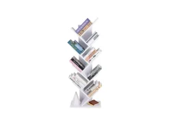 Vasagle Bücherregal Baum-Form 25 cm x 50 cm x 141,5 cm Weiß* Regale Massivholz|Holzregale