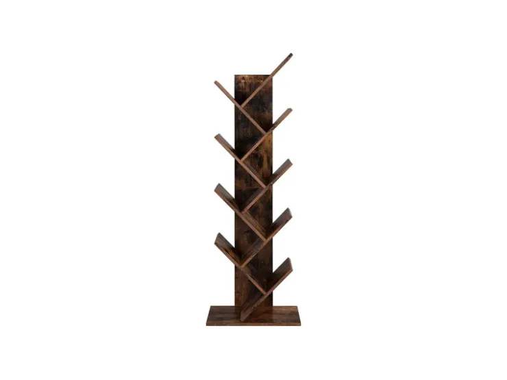 Vasagle Bücherregal Baum-Form 25 cm x 50 cm x 141,5 cm Braun