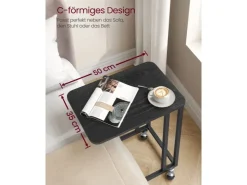 Vasagle Beistelltisch 35 cm x 50 cm x 60 cm Schwarz