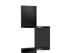 Vasagle Eckbücherregal 5 Ebenen Wandmontage 20 cm x 20 cm x 126 cm Schwarz