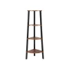 Vasagle Eckregal 4 Ebenen 34 cm x 34 cm x 125 cm Braun-Schwarz
