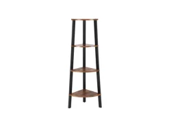 Vasagle Eckregal 4 Ebenen 34 cm x 34 cm x 125 cm Braun-Schwarz
