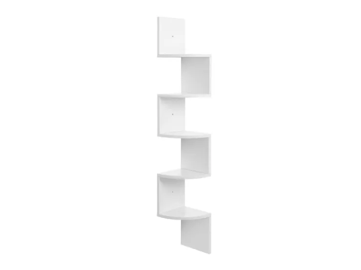 Vasagle Eckregal 5 Ebenen 20 cm x 20 cm x 126 cm Weiß